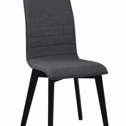 Gracy Tuoli Tummanharmaa Verhoilu, Musta Tammijalka