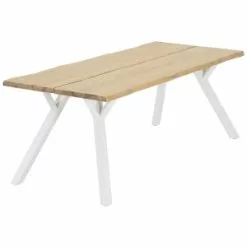 Lankkupöytä Lana 200x90 Antiikki/valkoinen