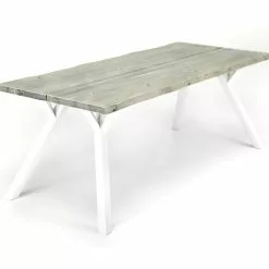 Lankkupöytä Lana 200x90 Harmaa/valkoinen