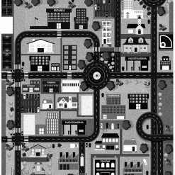 Lasten Kaupunki Liikennematto 100x150 Cm