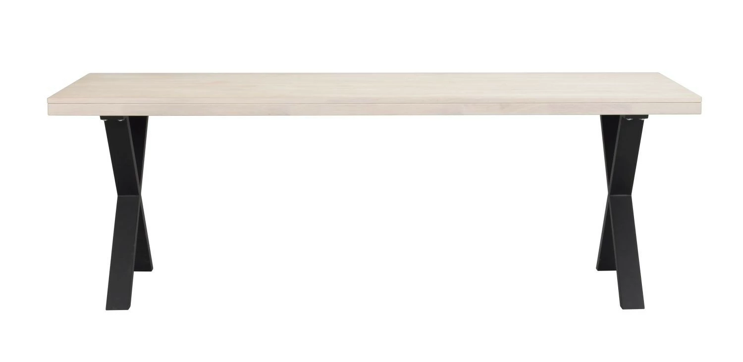 Rowico Brooklyn Ruokapöytä 170x95 Valkopesty Tammi, X-jalalla - Image 2