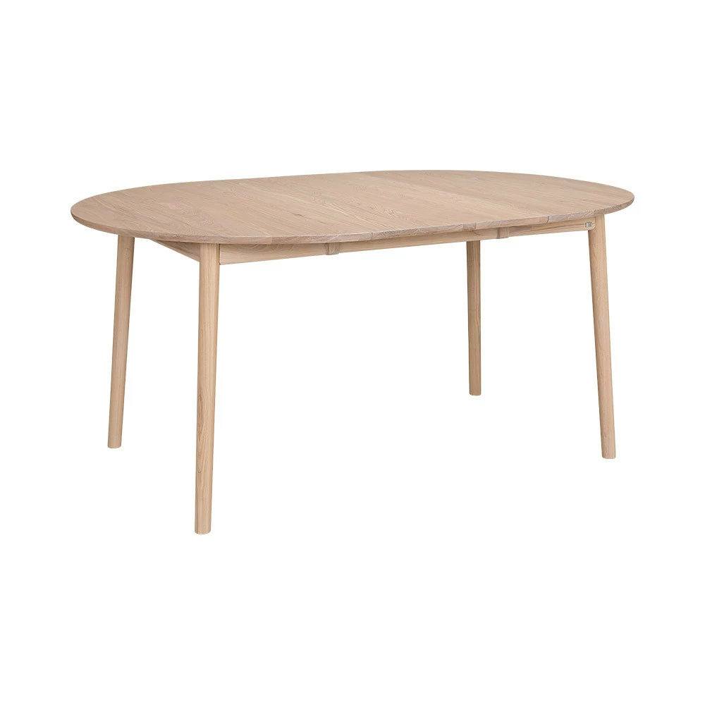 Zig Zag Pyöreä Ruokapöytä Jatkopalalla ø 110 Cm. Valkolakattu Saarni - Image 2