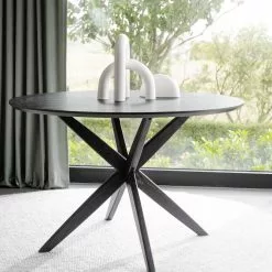 Rowico Calverton Pyöreä Ruokapöytä 120 Cm Musta